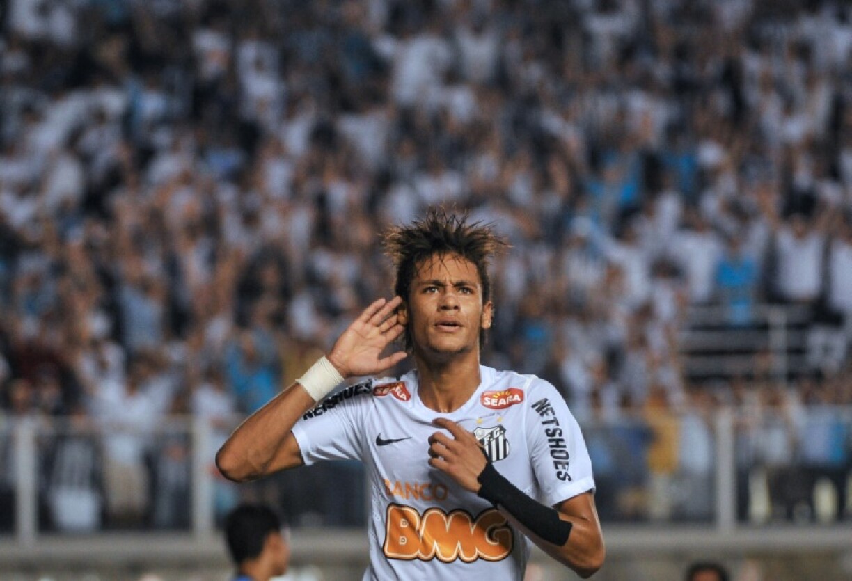 Neymar scored 136 goals for Santos between 2009 and 2013