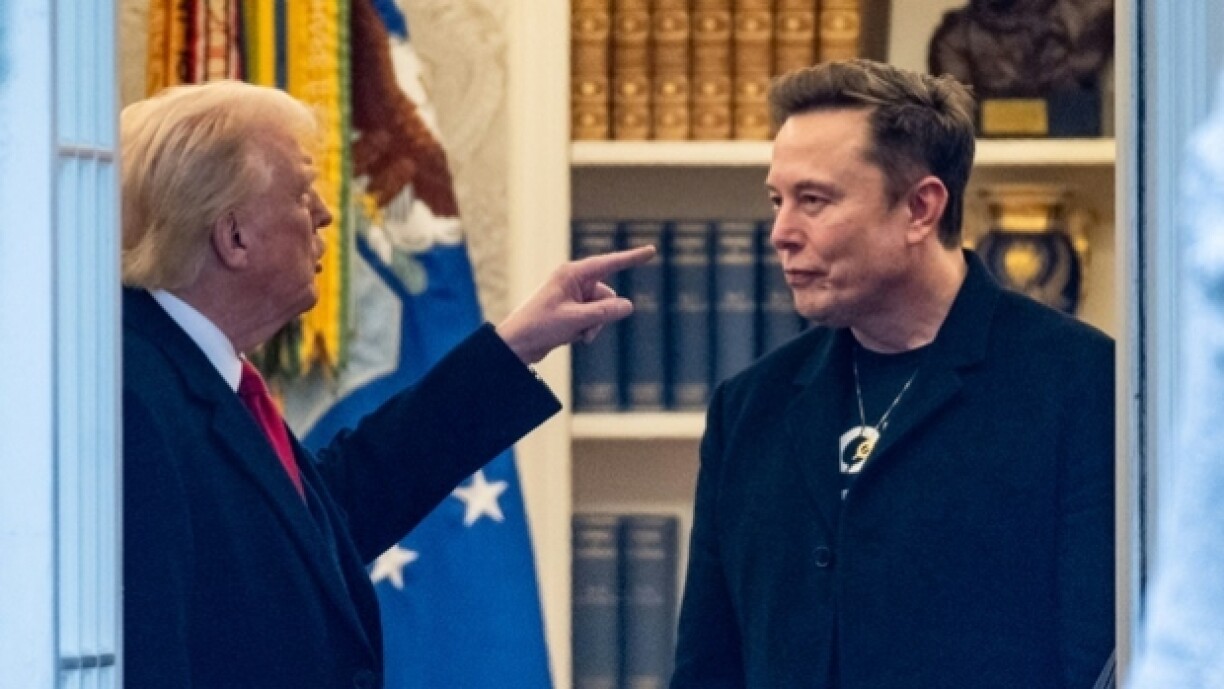 Elon Musk et Donald Trum à la Maison-Blanche le 14 mars 2025, avant le divorce politique entre les deux hommes