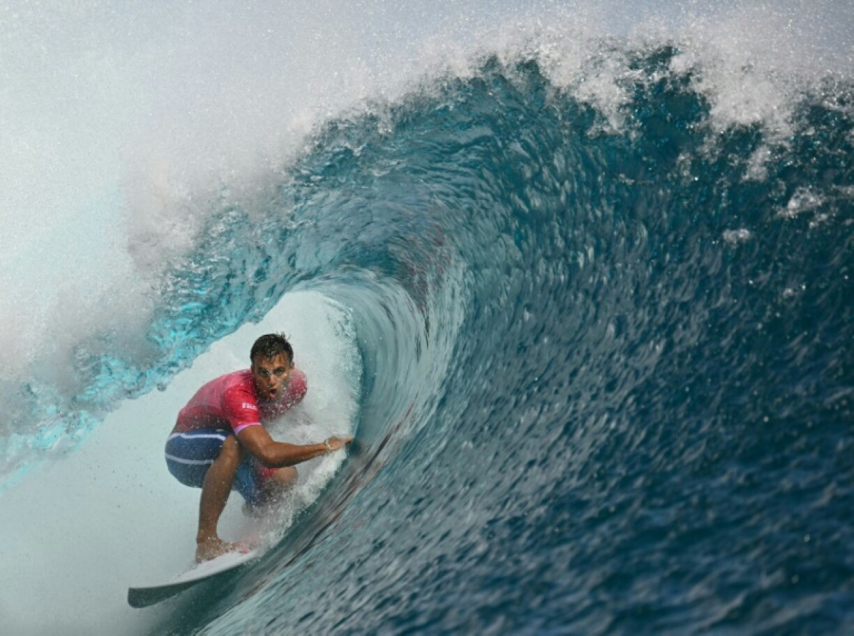 Kauli Vaast won gold for France at the 2024 Olympics in Teahupo'o, Tahiti