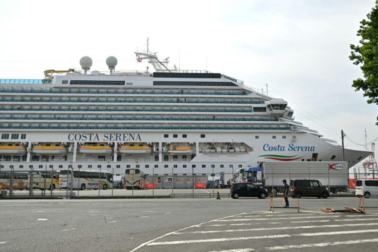 A general view shows the Costa Serena