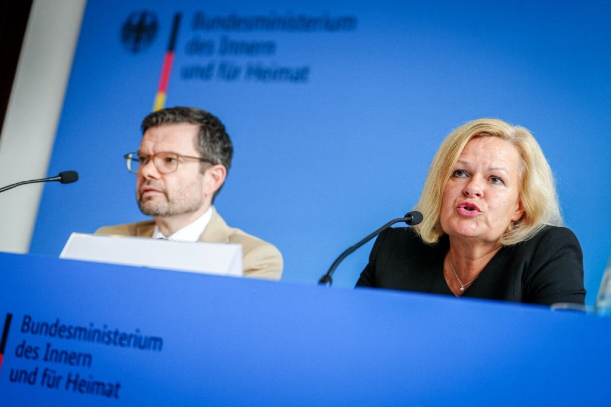 Nancy Faeser (SPD), ministre de l'Intérieur, et Marco Buschmann (FDP), ministre de la Justice.