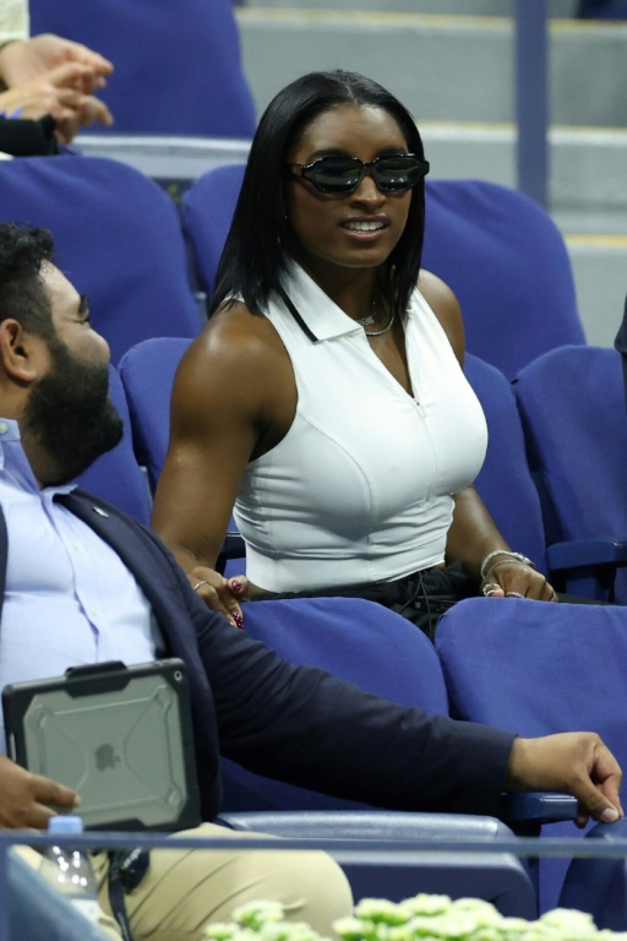 Coco Gauff says the presence of Olympic star Simone Biles helped her through her US Open battle