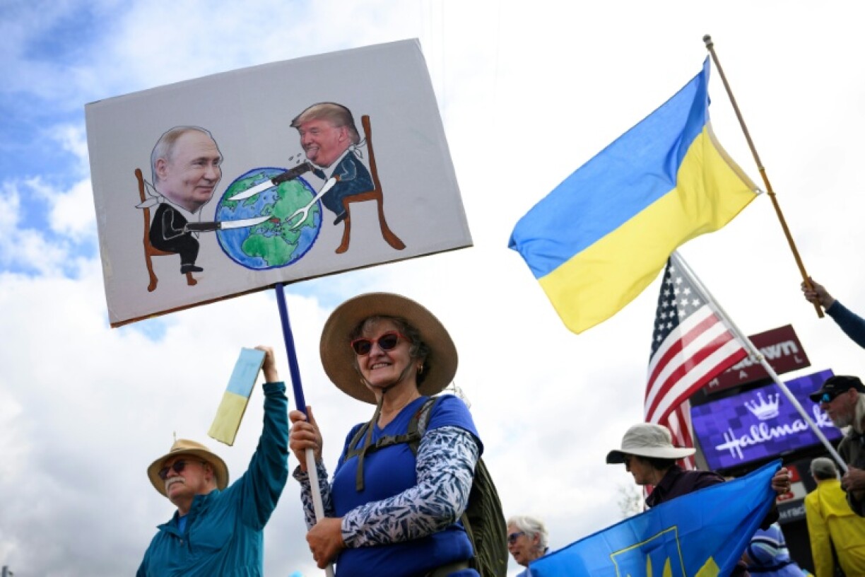 Protesters were kept far from the summit venue