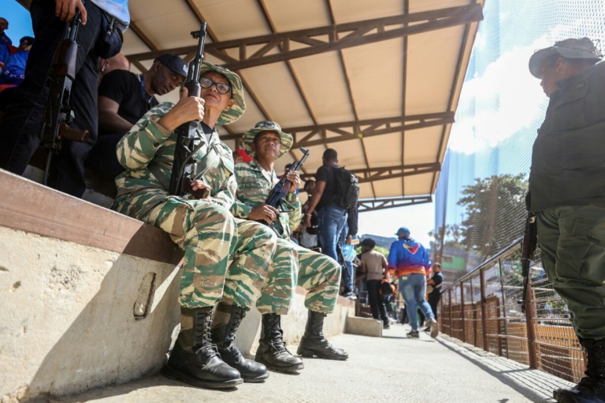 Thousands of heavily-armed police and soldiers have been deployed on the streets of Caracas