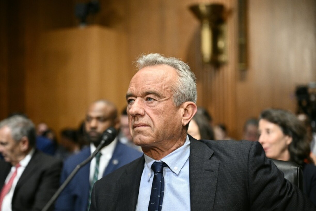 US Secretary of Health and Human Services Robert F. Kennedy Jr. testifies during a Senate Finance Committee hearing on