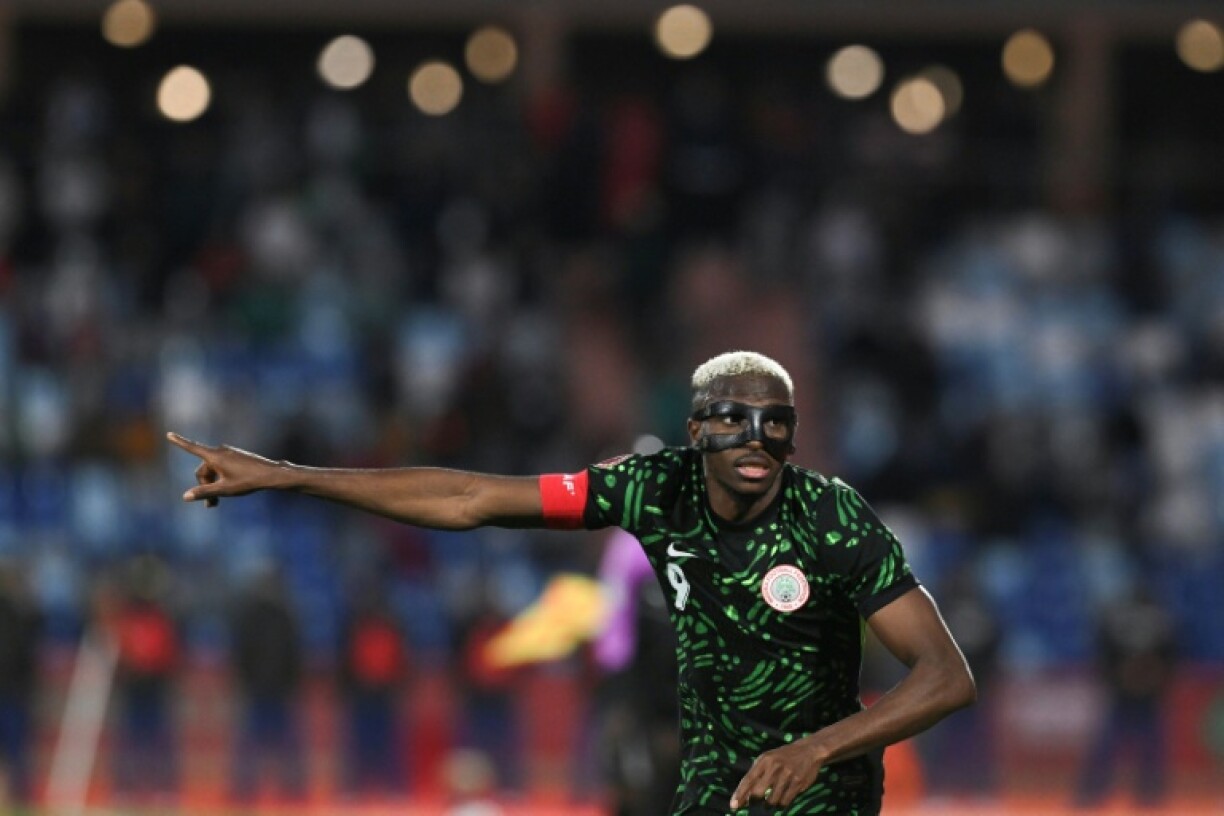 L'attaquant nigérian Victor Osimhen l'un des buteurs de la victoire 2-0 contre l'Algérie, en quart de finale de la CAN-2025, le 10 janvier 2026 à Marrakech
