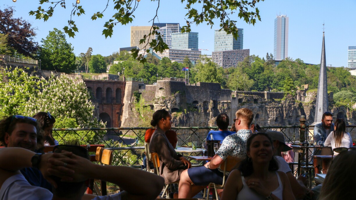 Terrace in Luxembourg City.