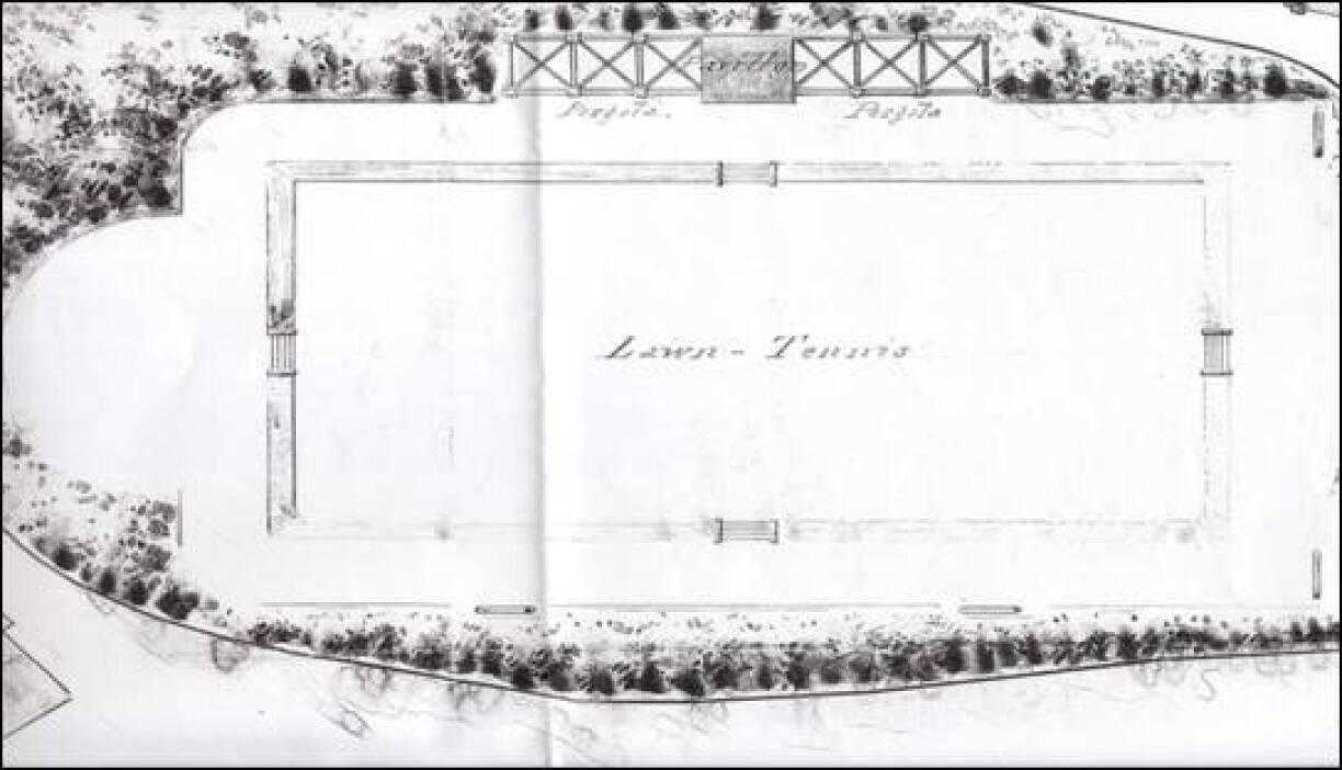 The planned tennis court.