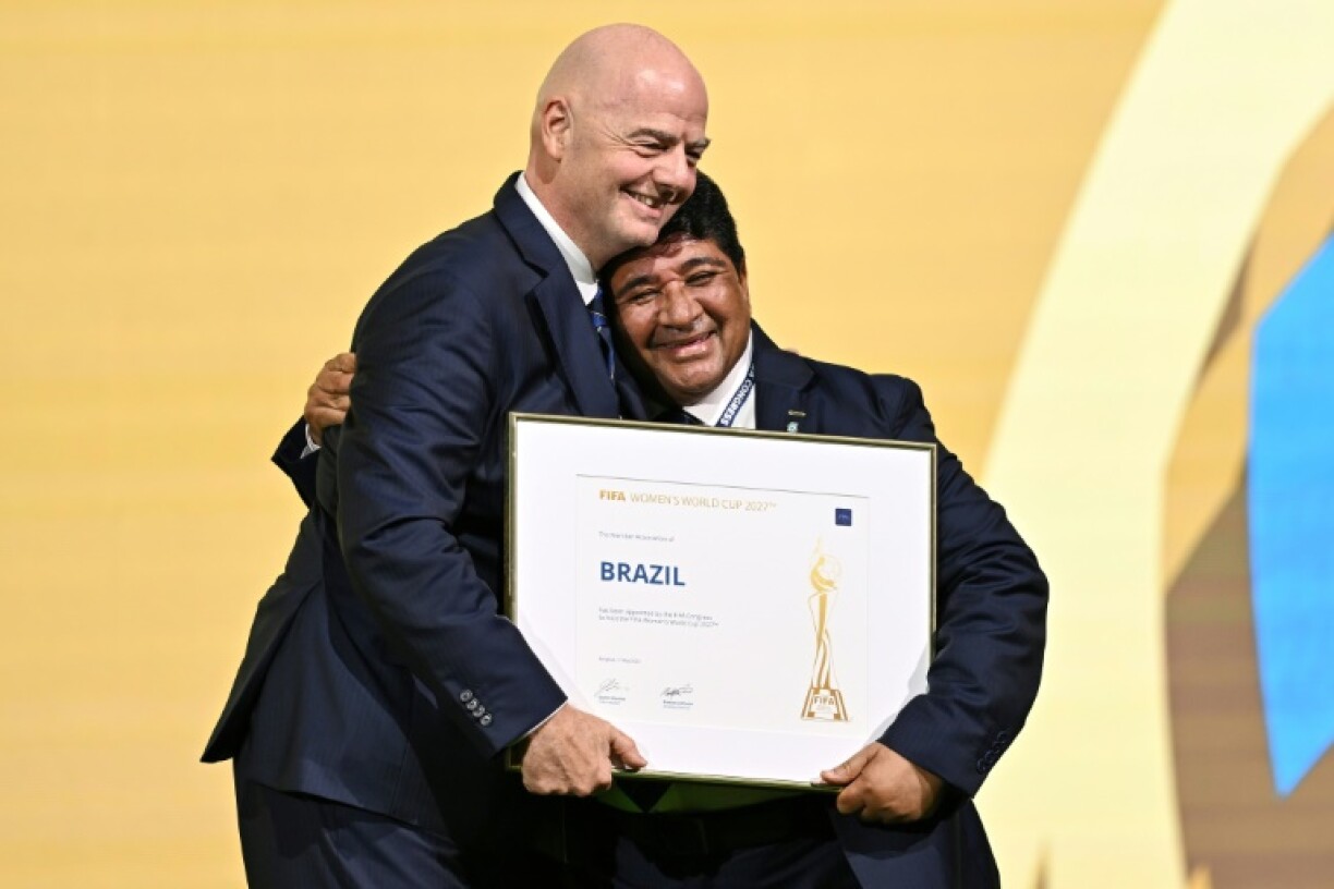 Brazilian Football Association President Ednaldo Rodrigues (right) said he had 'absolute certainty' his employment contract was valid