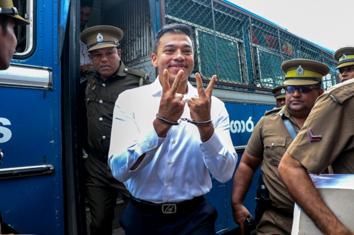 Ex-navy officer Yoshitha Rajapaksa, the son of Sri Lanka's former president, is the subject of a money laundering probe