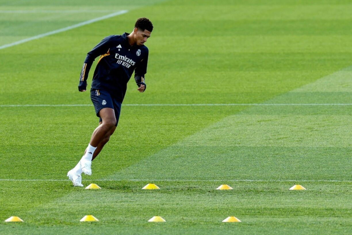 Jude Bellingham à l'entraînement avec le Real, le 27 octobre 2023