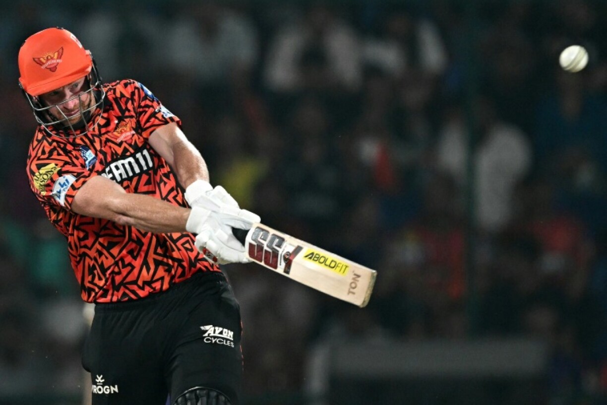 Sunrisers Hyderabad's Heinrich Klaasen plays a shot during his side's IPL win against Kolkata Knight Riders
