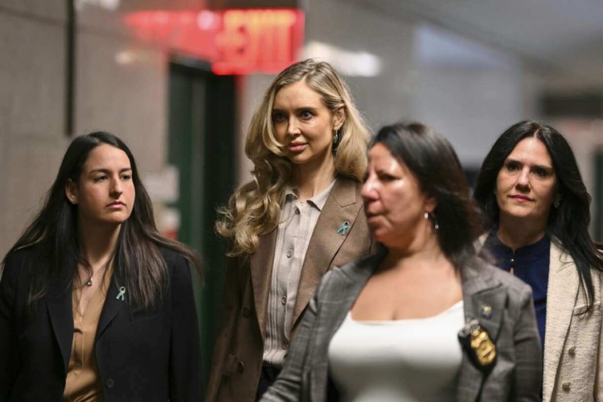 Former model Kaja Sokola (center) testified against disgraced movie mogul Harvey Weinstein in Manhattan Criminal Court during his rape and sexual assault re-trial in New York