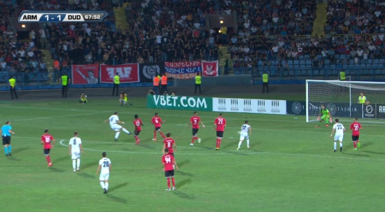 Sinani's goal in the 68th minute.