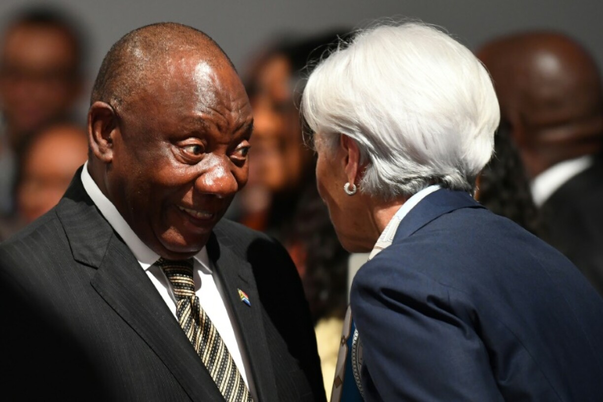Ramaphosa addressed the G20 talks in Cape Town also attended by European Central Bank chief Christine Lagarde