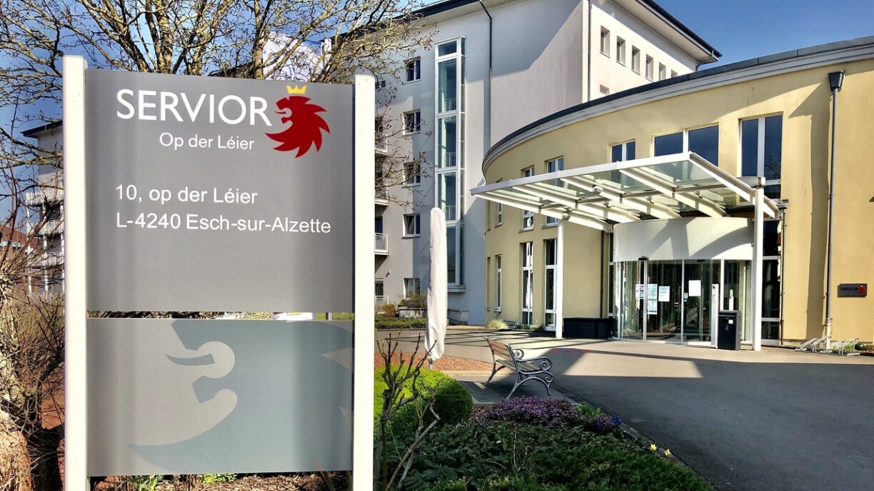 Archiv-Foto vum Servior Altersheem zu Esch. RTL weess aktuell net, wéi eng Heemer vum Virus betraff sinn.