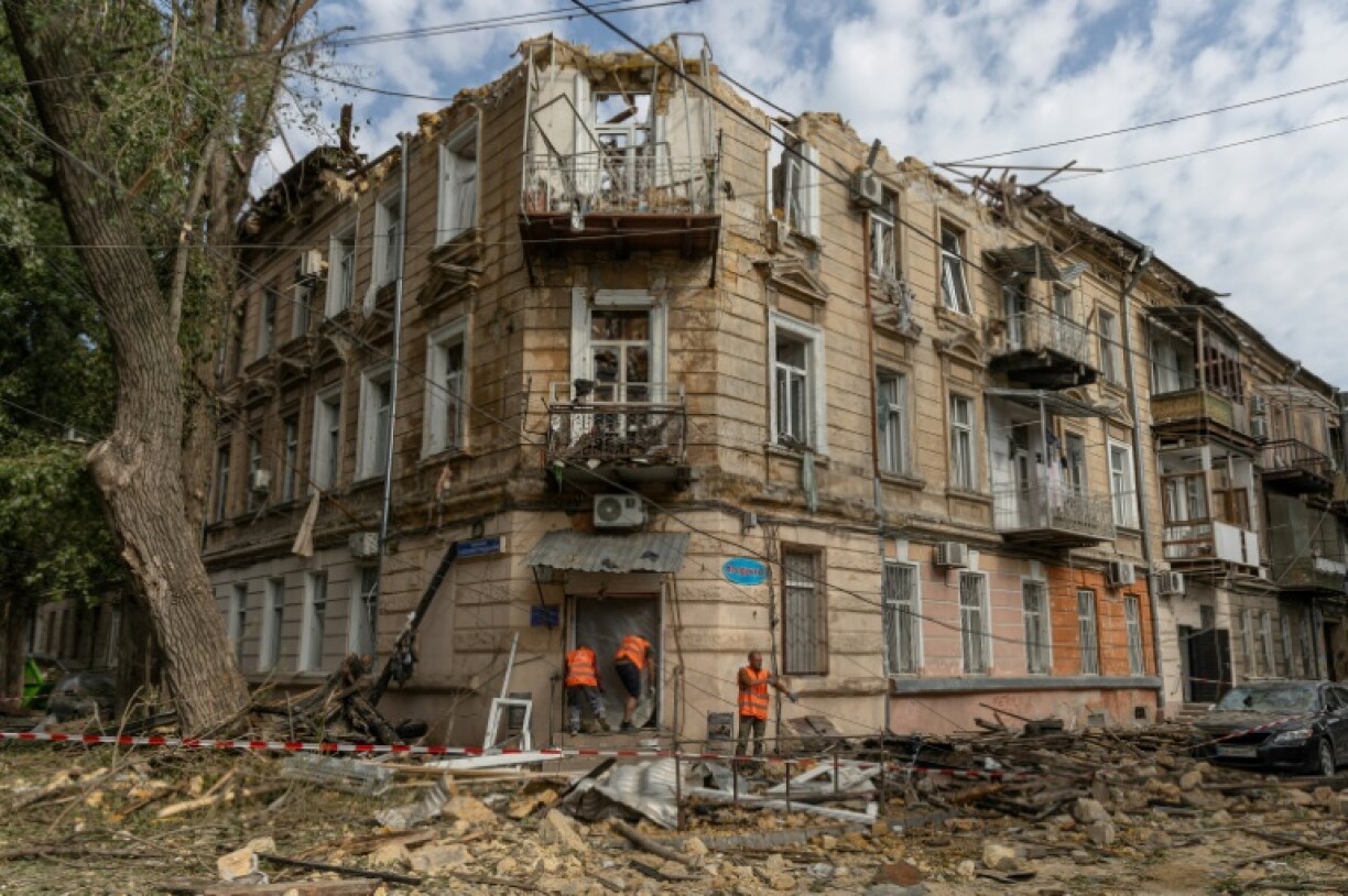 Residential buildings were struck in Odesa