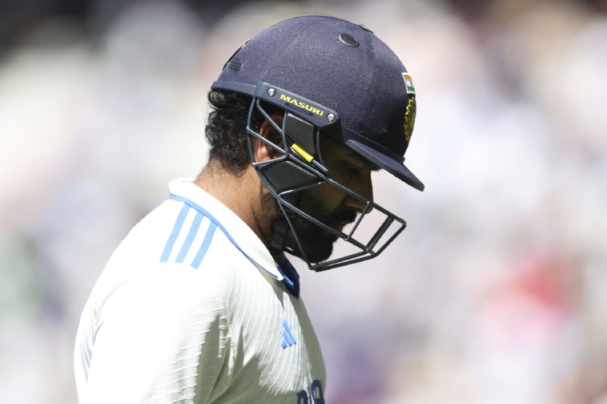 India skipper Rohit Sharma leaves the field after being dismissed on day five of the fourth Test for another low score