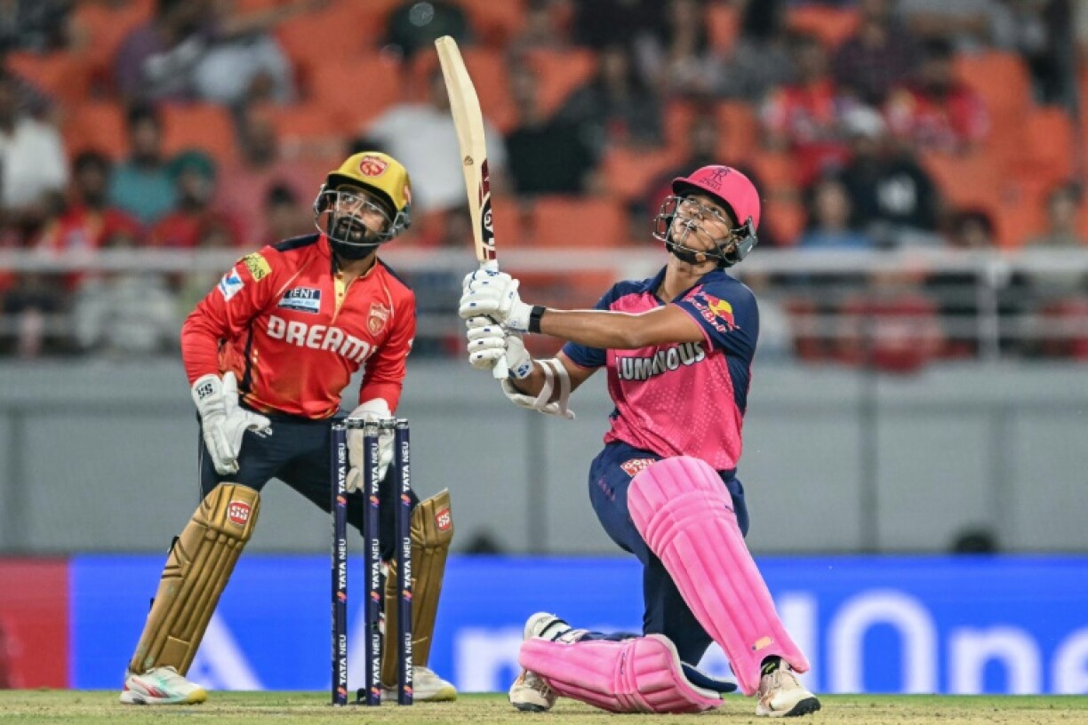 Rajasthan Royals' opener Yashasvi Jaiswal (R) made 67 to set up a 50-run win over Punjab Kings in the IPL