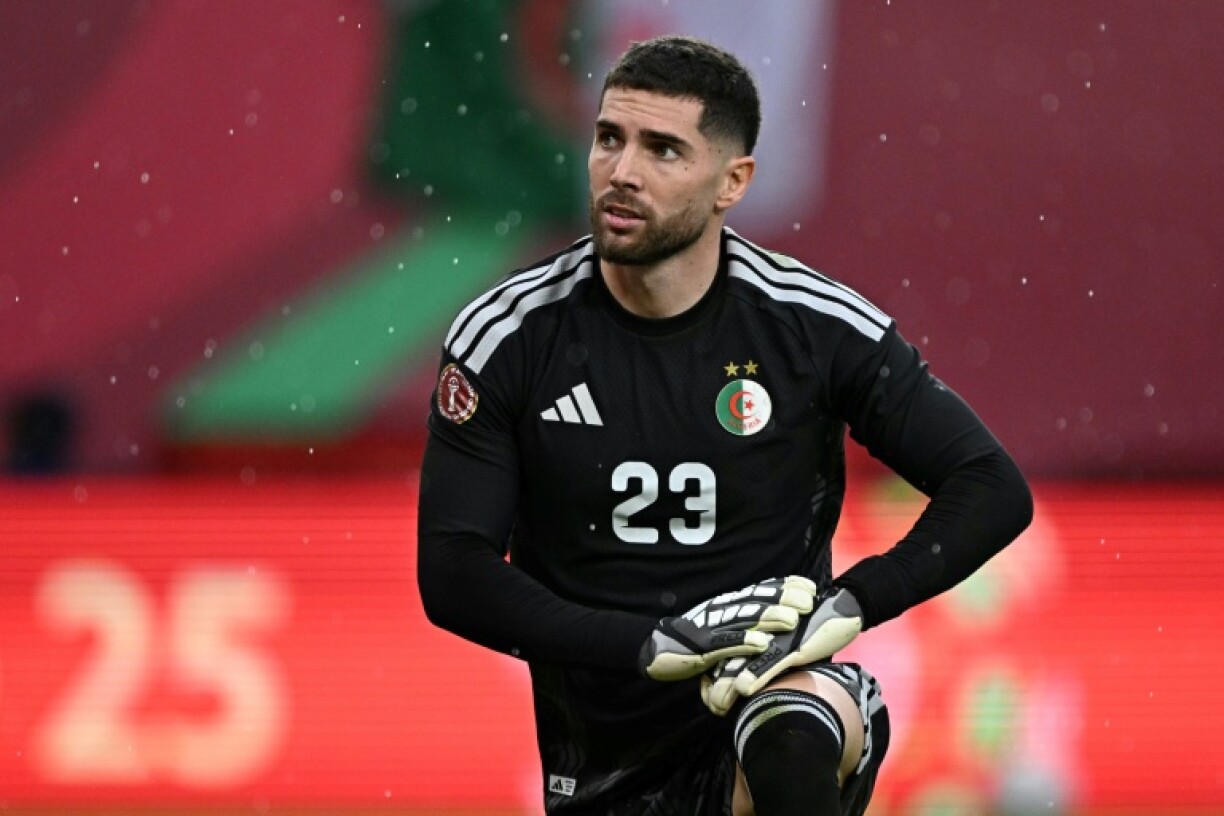 Le gardien algérien Luca Zidane lors de la victoire de sa sélection face au Soudan 3-0 en Coupe d'Afrique des nations le 24 décembre 2025 à Rabat
