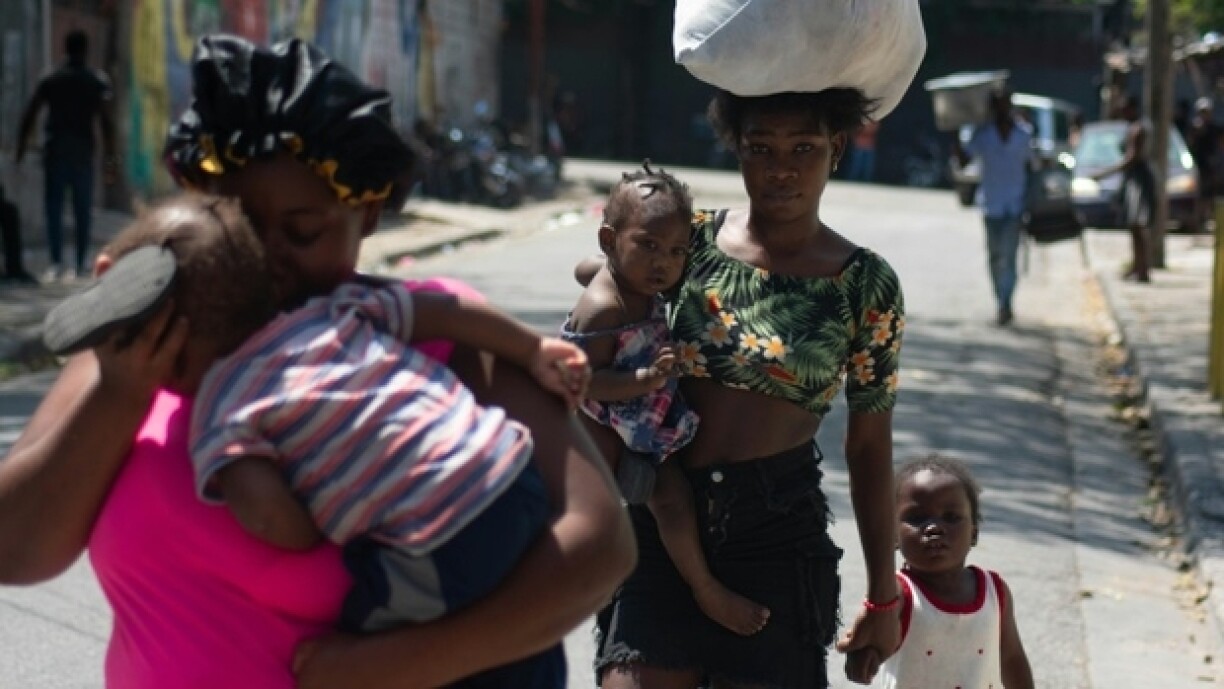 Awunner vu Port-au-Prince op der Flucht