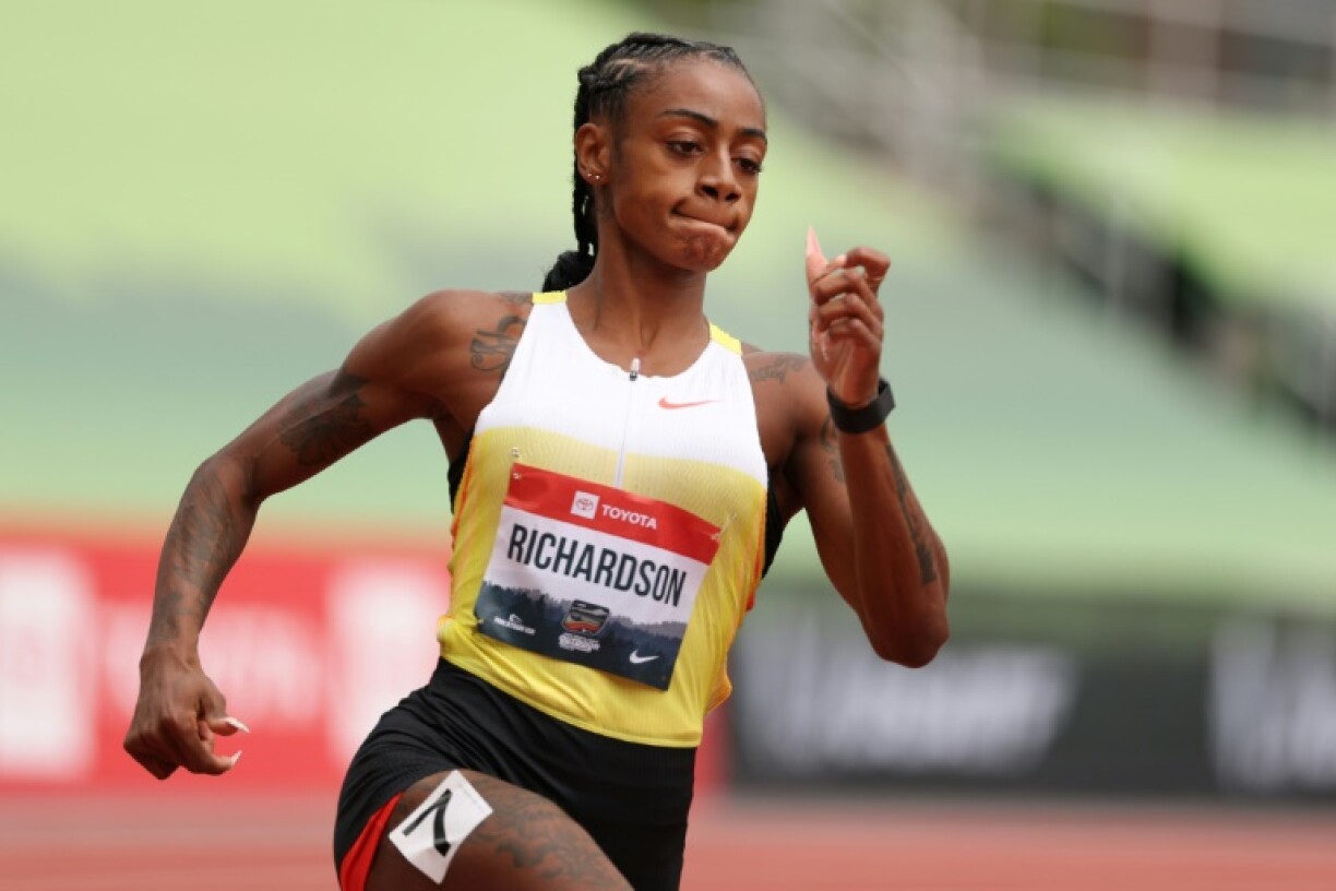 Sha'Carri Richardson competing in US trials earlier this month