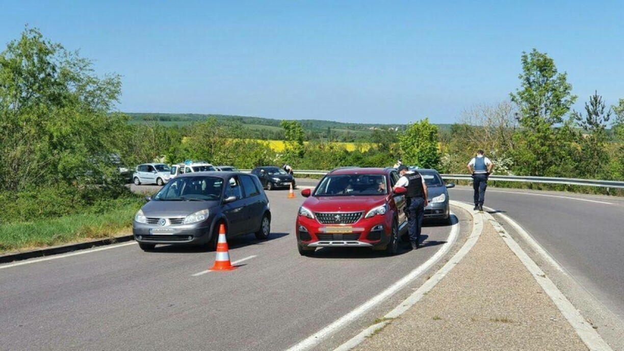Une photo prise lors des contrôles effectués le 25 avril à la frontière