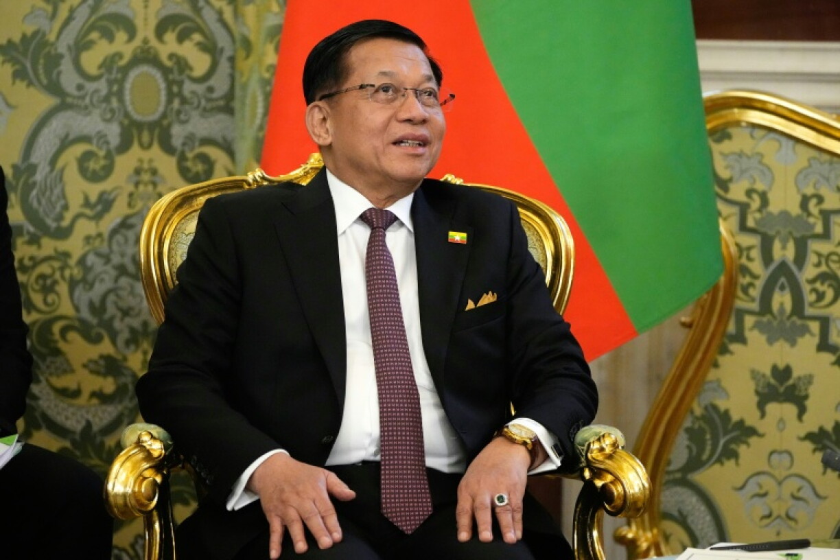 Myanmar President Min Aung Hlaing attends a meeting with Russian President at the Grand Kremlin Palace in Moscow, on August 18, 2026