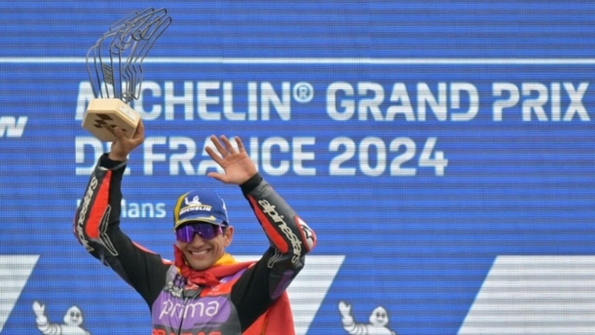 Le pilote Ducati-Pramac Jorge Martin vainqueur du Grand Prix motos de France au Mans, le 12 mai 2024