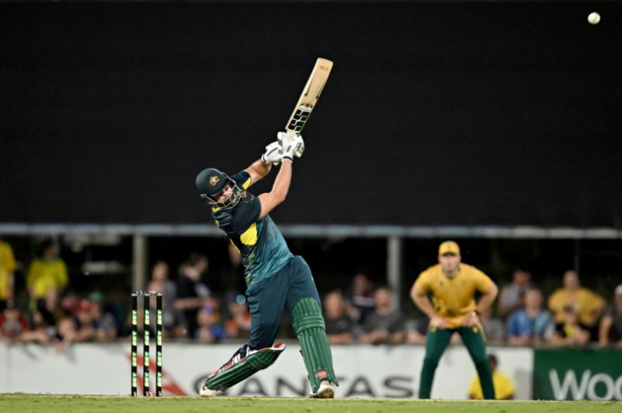 Australia's Tim David hit eight sixes in his 83 against South Africa