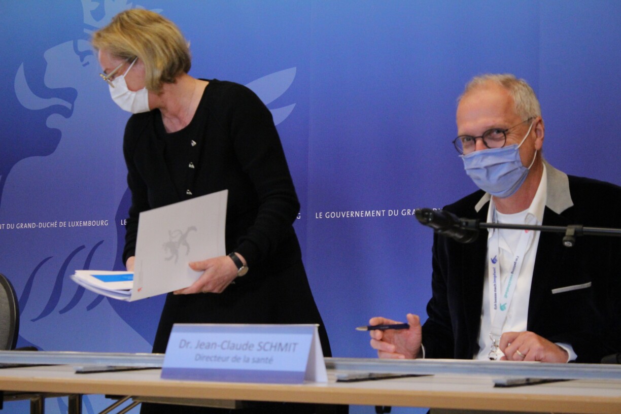 Dr Jean-Claude Schmit at a press conference on May 19, 2021