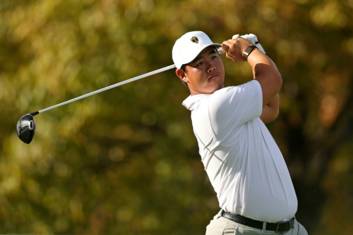 Tom Kim was playing in the Presidents Cup at Medinah 48 hours before his Asian Games debut