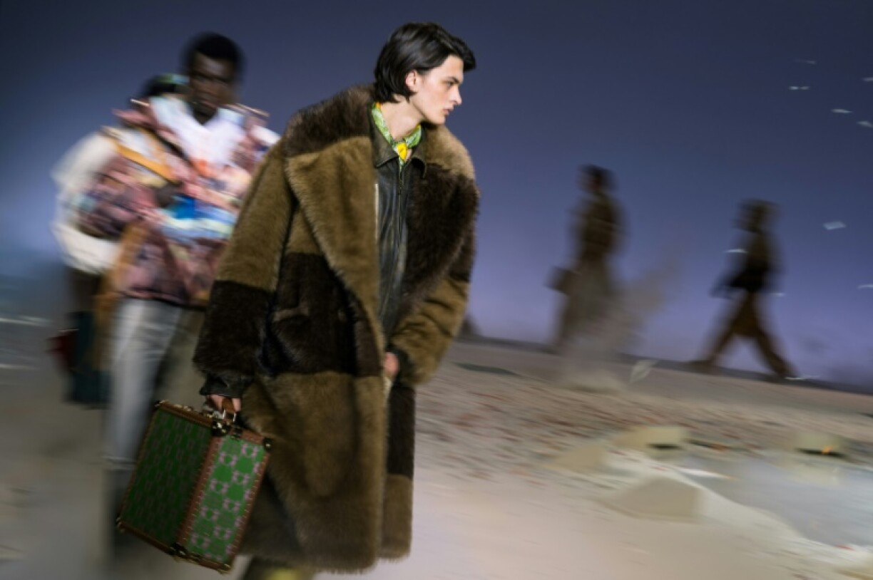 Models present creations for KidSuper Menswear at Paris Fashion Week