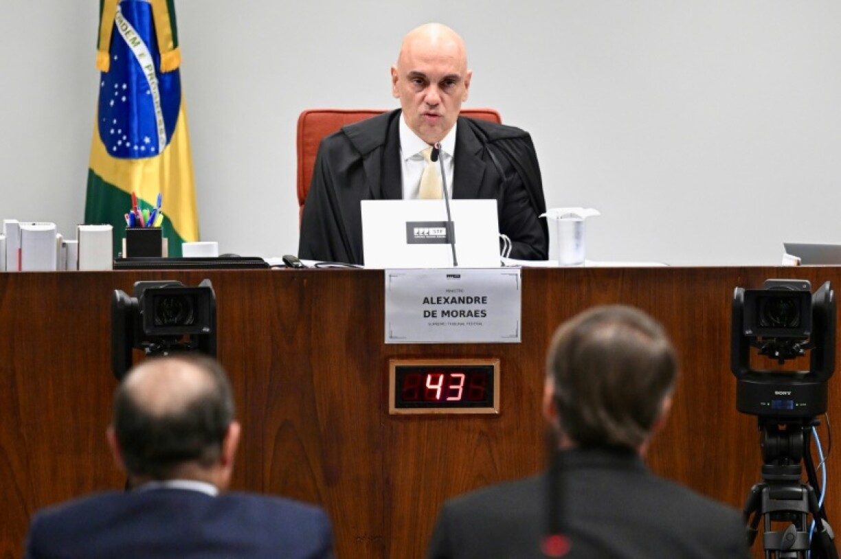 Brazilian Supreme Court Justice Alexandre de Moraes, seen here at the trial of the country's former president Jair Bolsonaro, has been slapped with sanctions by the United States
