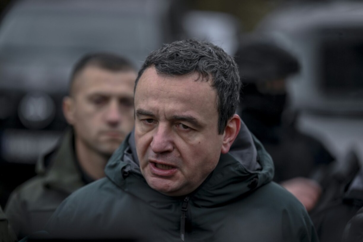 Kosovo's Prime Minister Albin Kurti visited the site of the blast, which he blamed on 'gangs directed by Serbia'