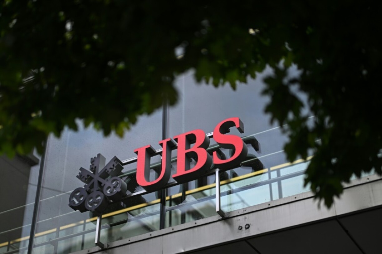 Le logo de la banque suisse UBS, le 31 août 2023 à Zurich