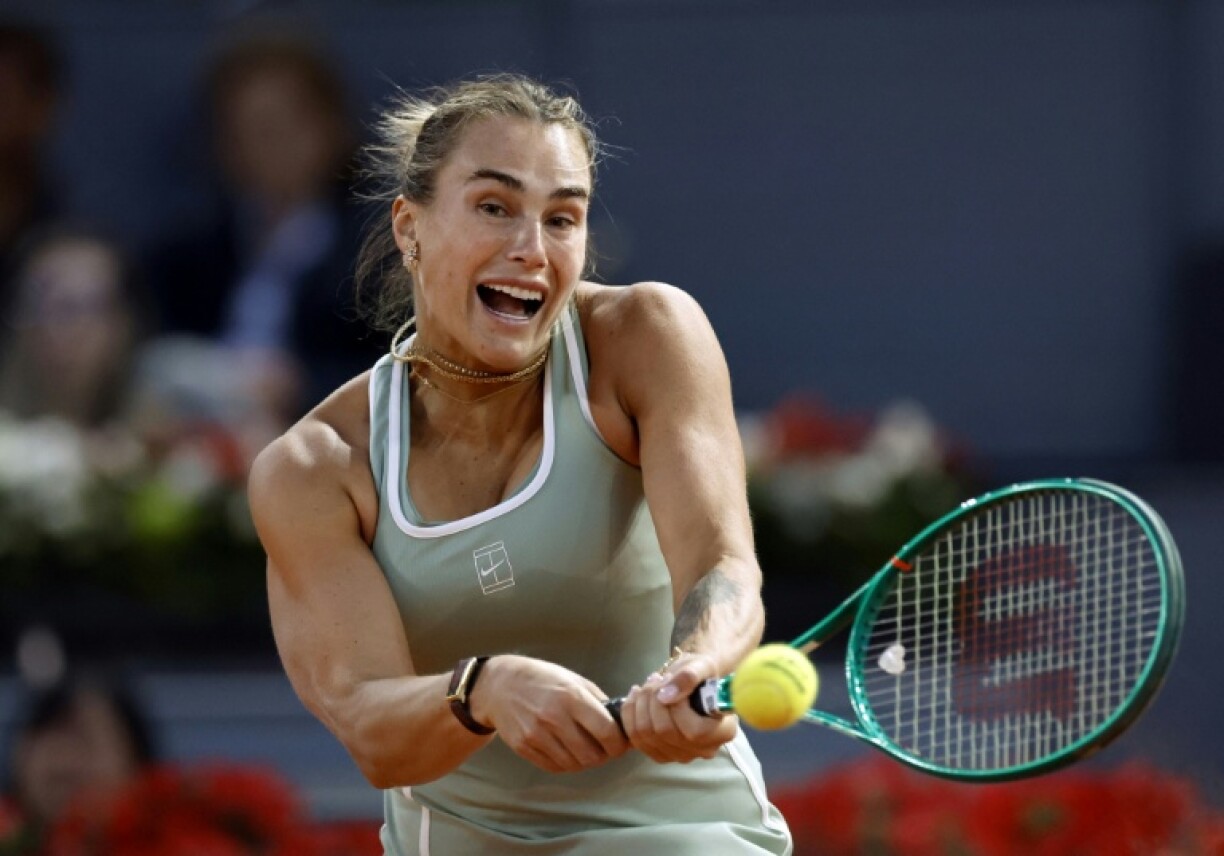 Aryna Sabalenka, N.1 mondiale, battue en quart de finale par l'Américaine Hailey Baptiste, le 28 avril 2026 à Madrid