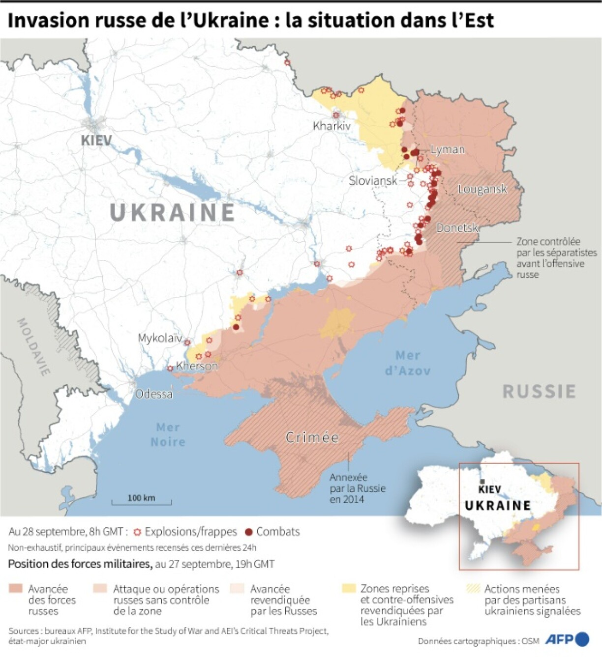 Invasion russe de l'Ukraine : la situation au 28 septembre.