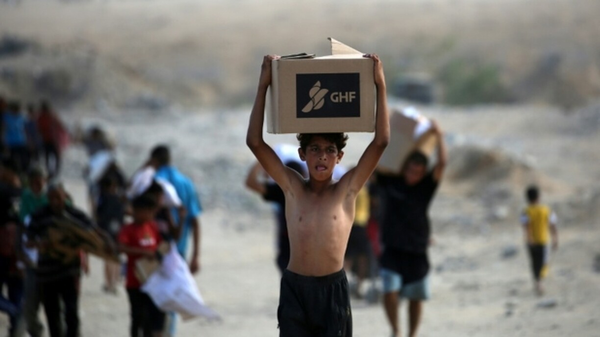 Un enfant dans le centre de Gaza, le 5 septembre 2025