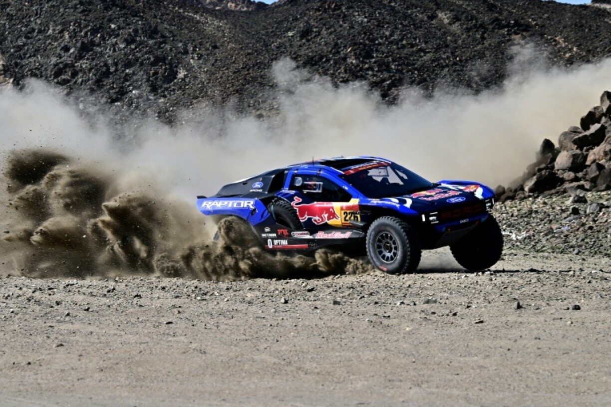 Le pilote suédois Mattias Ekström et son copilote Emil Bergkvist (Ford) lors du prologue du Dakar, à Yanbu, en Arabie saoudite, le 3 janvier 2026