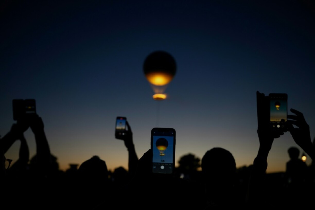 The cauldron provided an iconic image of the Games