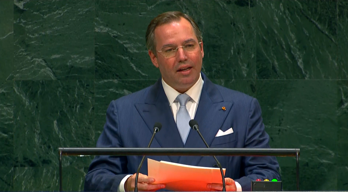 De Grand-Duc Guillaume op der UNO-Vollversammlung zu New York.