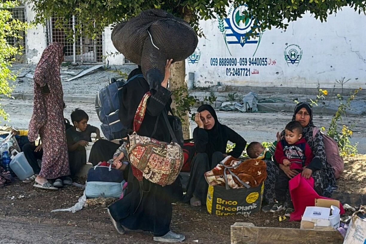 Déplacés palestiniens à Jabalia, dans le nord de la bande de Gaza, le 23 octobre 2024