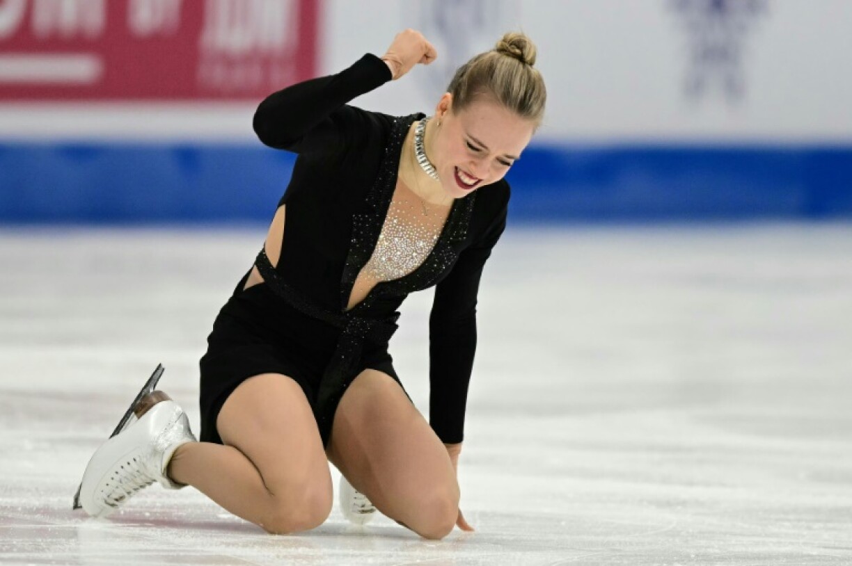 Georgia's Anastasiia Gubanova holds a slender lead after the women's short programme