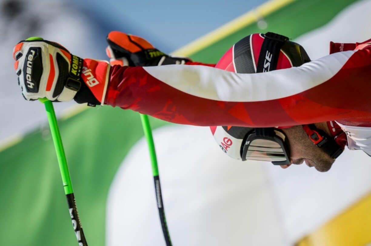 Vincent Kriechmayr in the start hut for downhill training