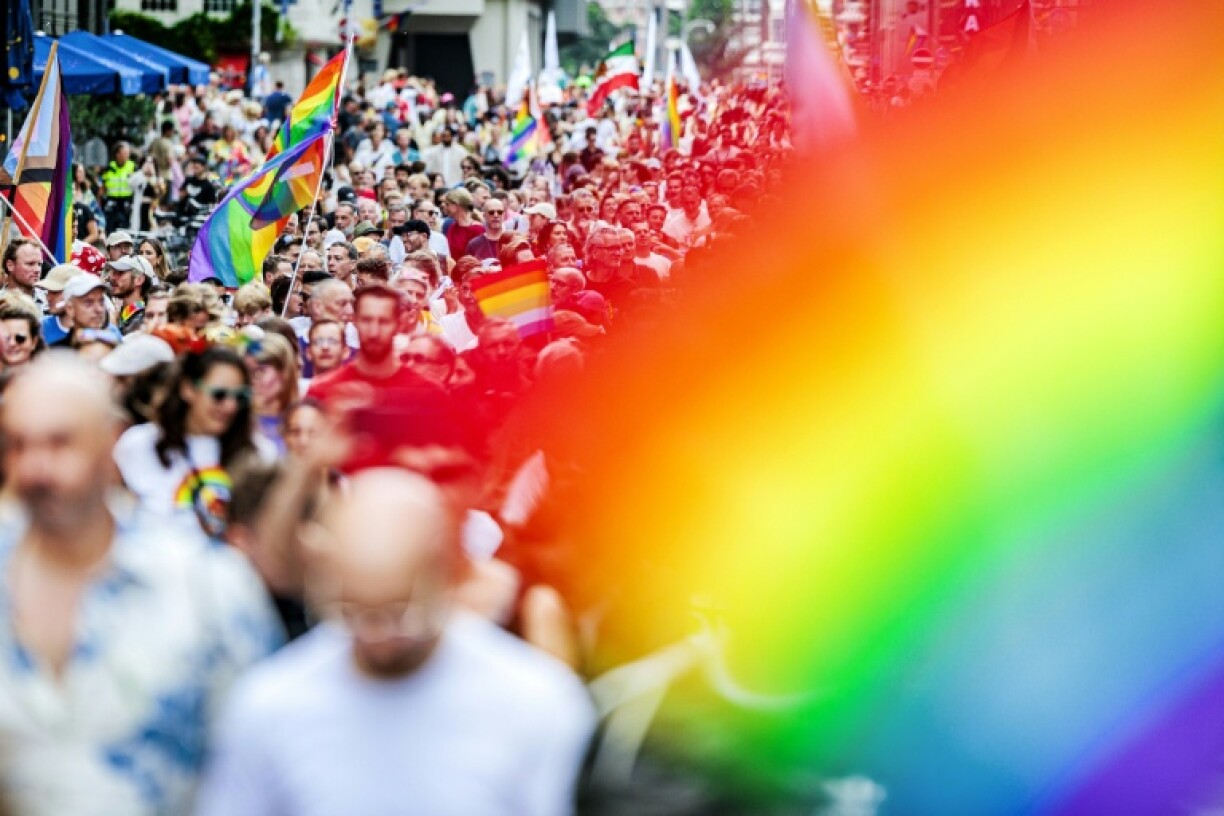 The Amsterdam pride march attracted thousands