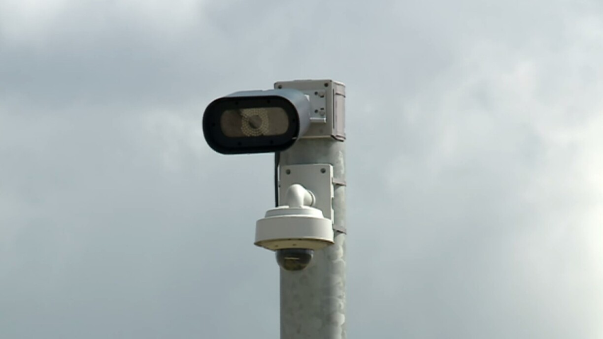 A camera designed to read number plates at the Belgian border.
