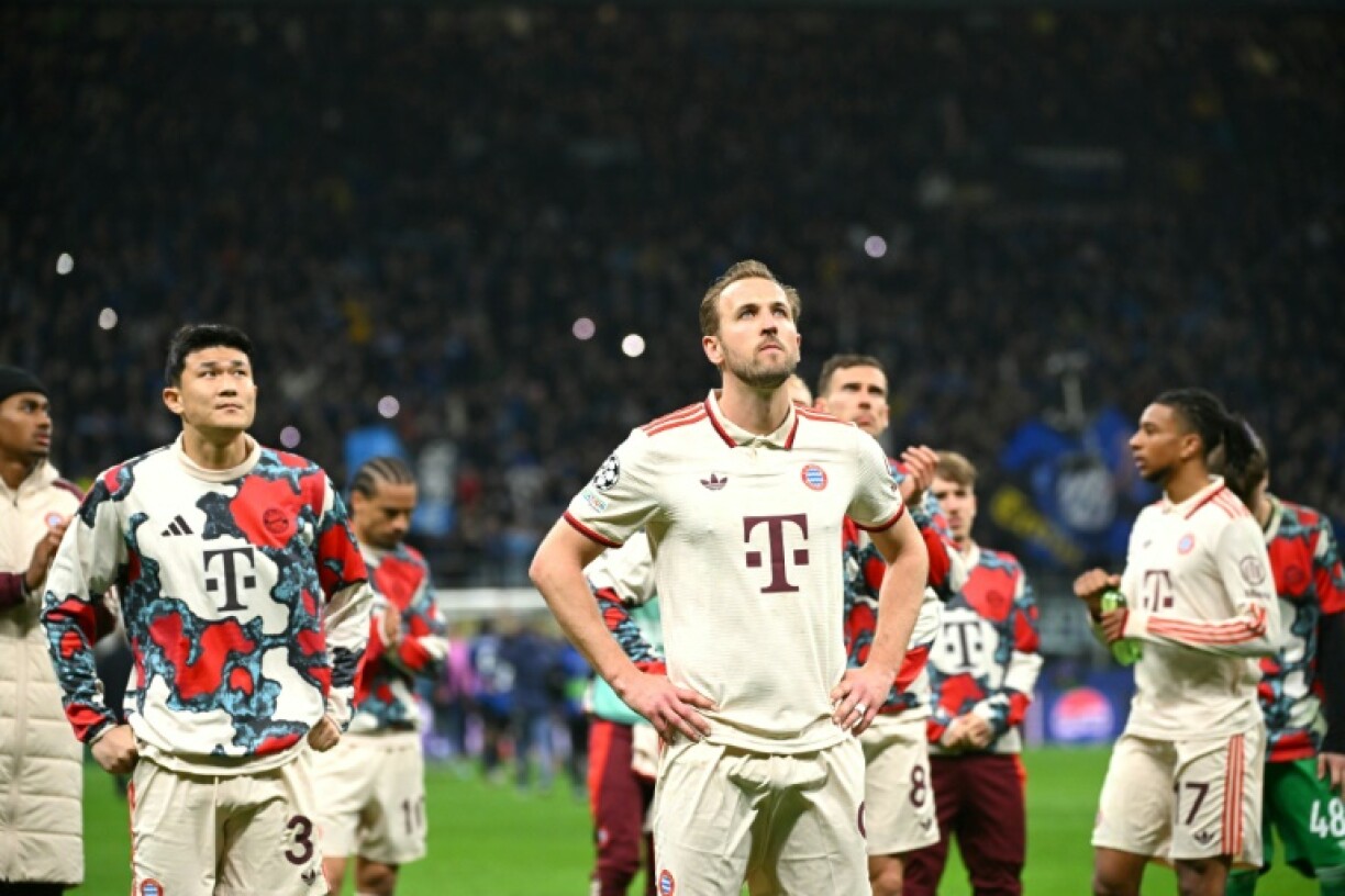 Bayern Munich players digest their elimination from the Champions League quarter-finals at the hands of Inter Milan