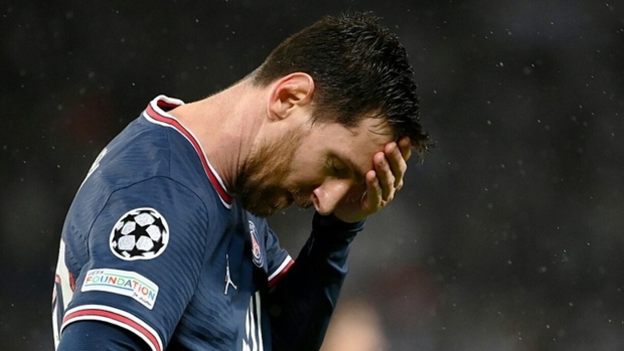 Lionel Messi avec le PSG contre le Real Madrid au Parc des Princes, le 22 février 2022