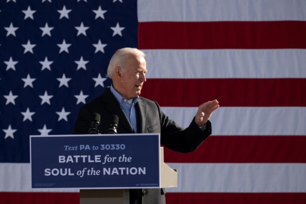 Joe Biden, who grew up in Scranton, campaigning in the pivotal swing state of Pennsylvania.